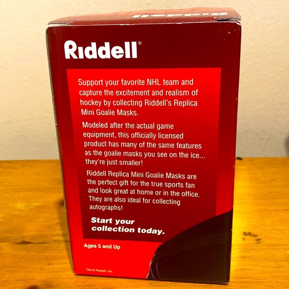 NHL Licensed Riddell Mini Goalie Mask Phoenix Coyotes Still in Box - Picture 3 of 6